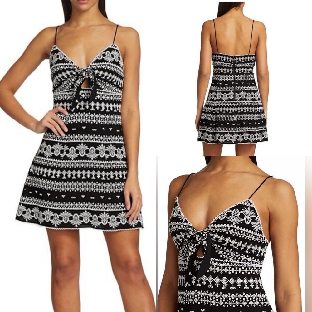 NWOT Alice+Olivia Roe Tie-Front Dress